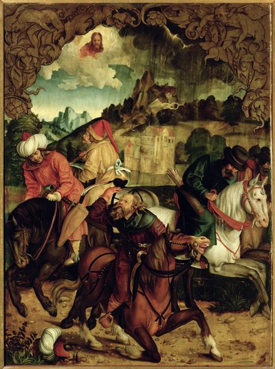The Conversion of St. Paul, from a polyptych depicting Scenes from the Lives of SS. Peter and Paul (detail) by Hans Suess Kulmbach